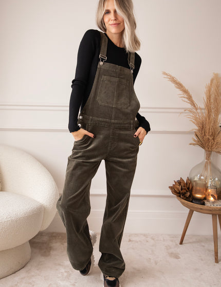 The Joy Of Corduroy Kaki - Jumpsuit