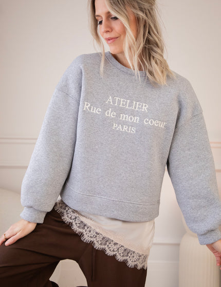 Rue De Mon Coeur Grey - Sweater