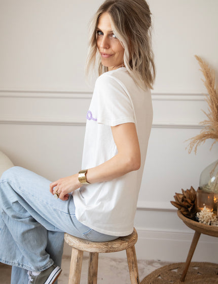 Oohlala White/Lila - T-Shirt