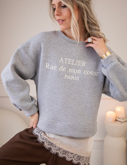 Rue De Mon Coeur Grey - Sweater