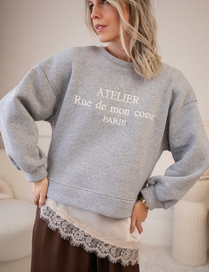 Rue De Mon Coeur Grey - Sweater