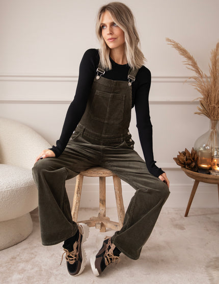 The Joy Of Corduroy Kaki - Jumpsuit