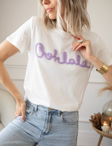 Oohlala White/Lila - T-Shirt