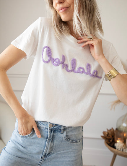 Oohlala White/Lila - T-Shirt