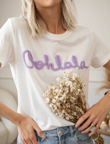 Oohlala White/Lila - T-Shirt