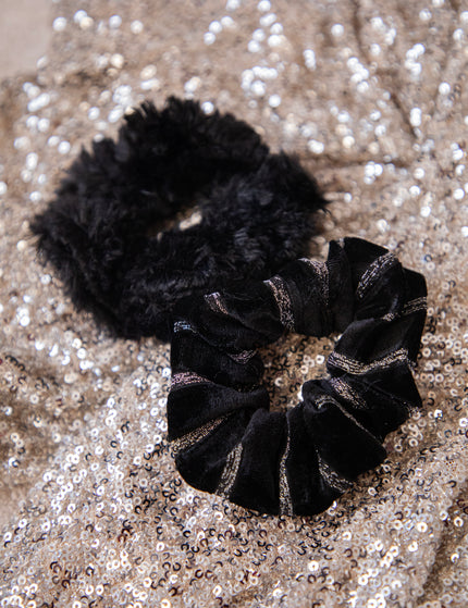 Soft Sparkle Black - Scrunchie Set