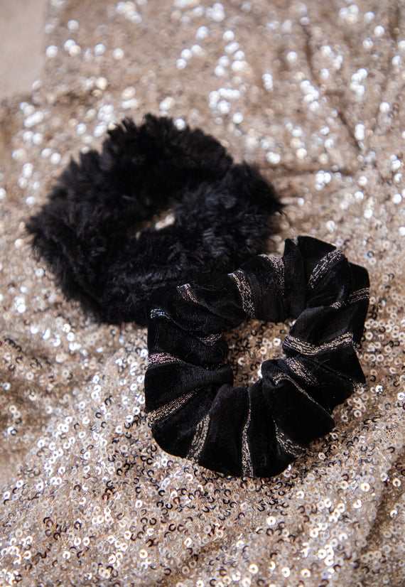 Soft Sparkle Black - Scrunchie Set