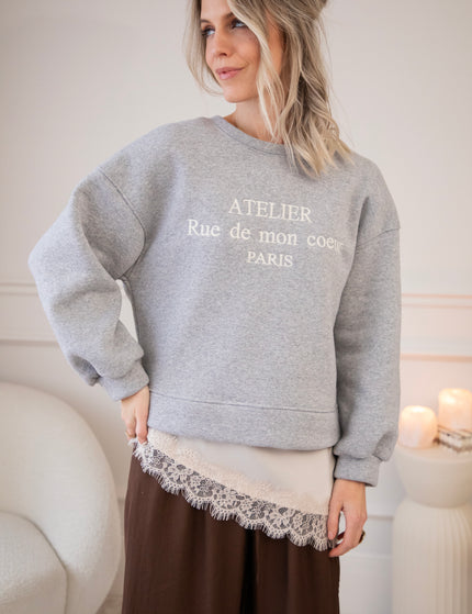 Rue De Mon Coeur Grey - Sweater