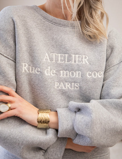 Rue De Mon Coeur Grey - Sweater