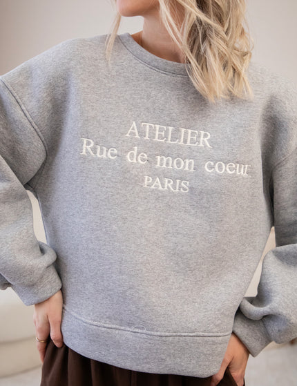 Rue De Mon Coeur Grey - Sweater
