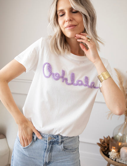 Oohlala White/Lila - T-Shirt