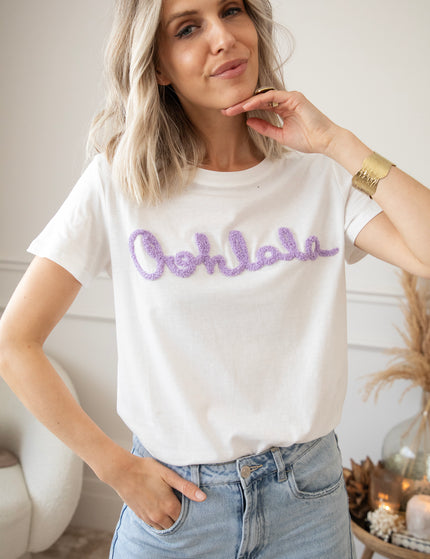 Oohlala White/Lila - T-Shirt