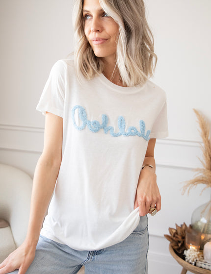 Oohlala White/Blue - T-Shirt