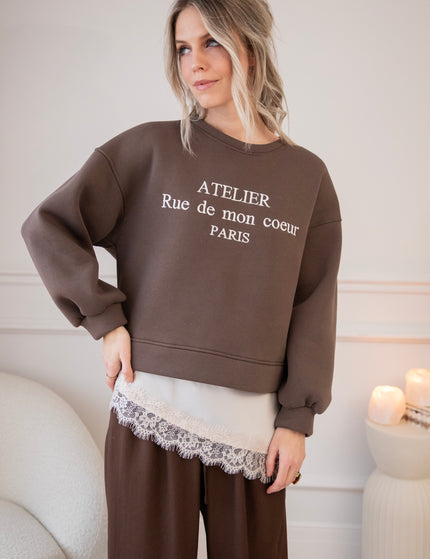 Rue De Mon Coeur Brown - Sweater