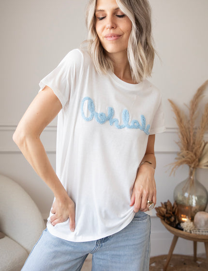 Oohlala White/Blue - T-Shirt