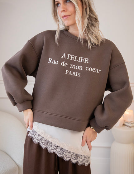 Rue De Mon Coeur Brown - Sweater