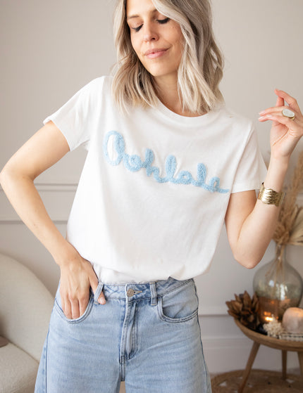 Oohlala White/Blue - T-Shirt