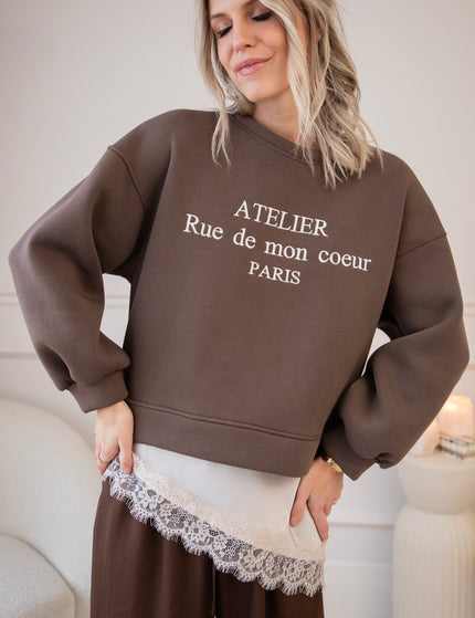 Rue De Mon Coeur Brown - Sweater