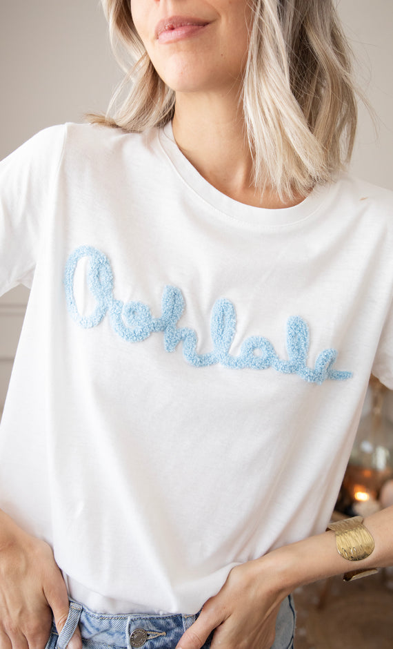 Oohlala White/Blue - T-Shirt