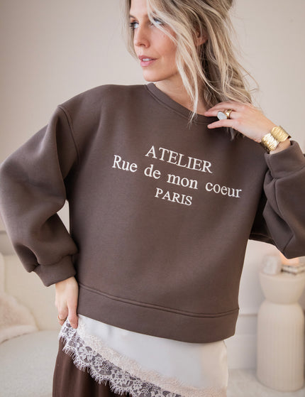 Rue De Mon Coeur Brown - Sweater