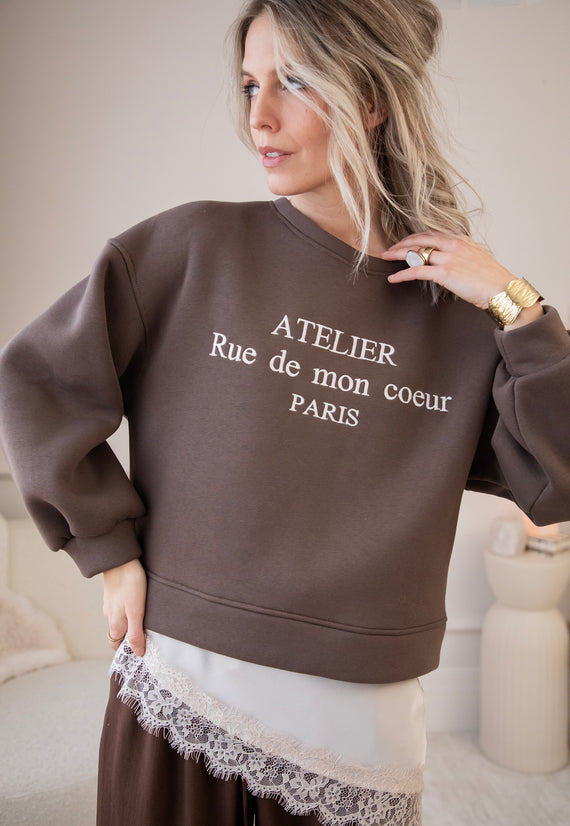Rue De Mon Coeur Brown - Sweater