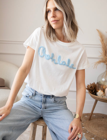 Oohlala White/Blue - T-Shirt