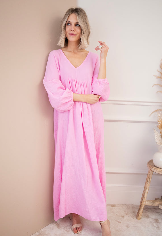 Maud Tetra Hot Pink - Maxi Dress