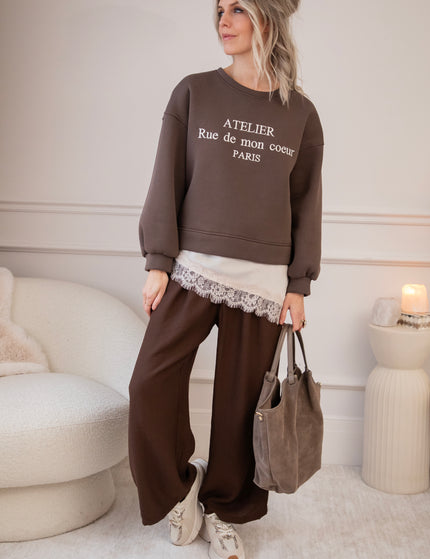 Rue De Mon Coeur Brown - Sweater