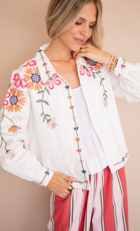 Fleurine White - Blouse