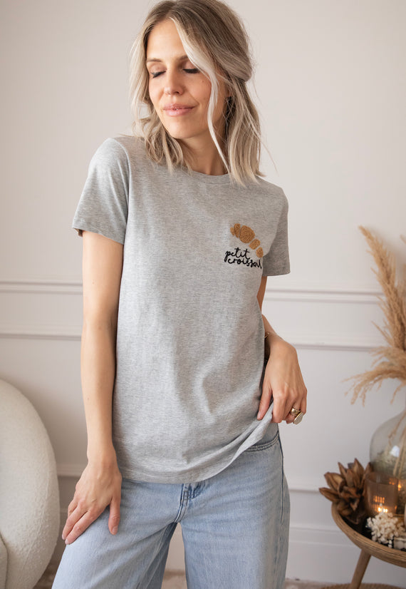 Petit Croissant Grey - T-Shirt