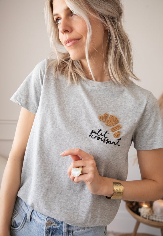 Petit Croissant Grey - T-Shirt