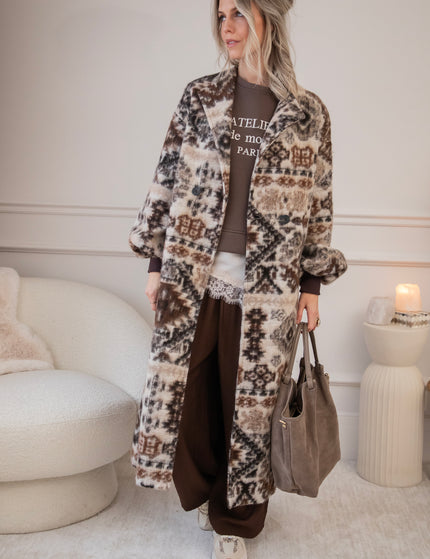 Zita Aztec Beige/Brown - Jas