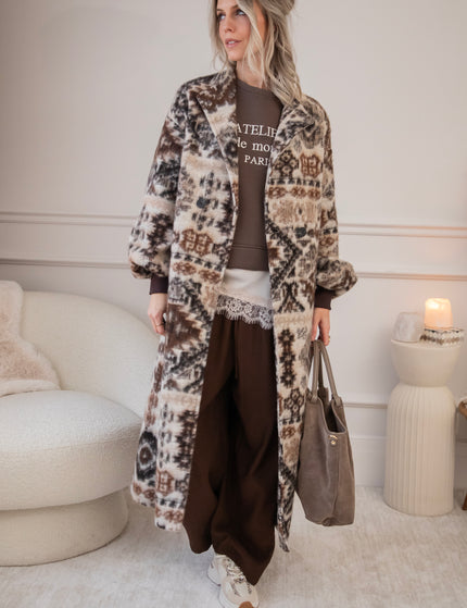 Zita Aztec Beige/Brown - Jas