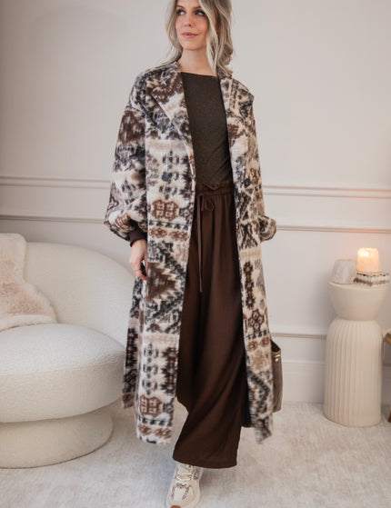 Zita Aztec Beige/Brown - Jas