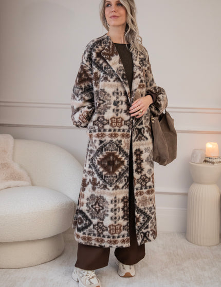 Zita Aztec Beige/Brown - Jas