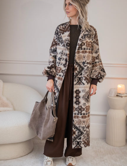 Zita Aztec Beige/Brown - Jas