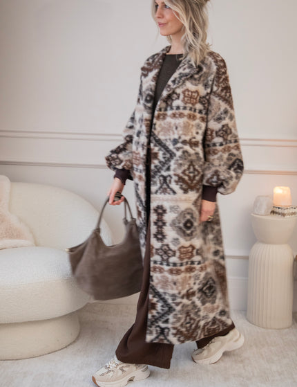 Zita Aztec Beige/Brown - Jas