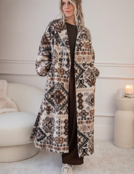 Zita Aztec Beige/Brown - Jas