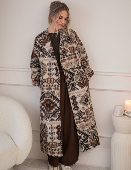 Zita Aztec Beige/Brown - Jas