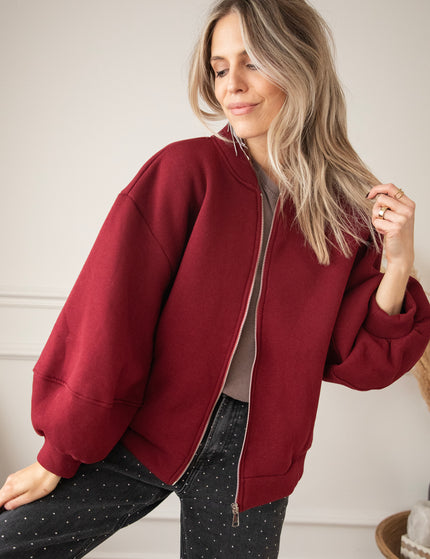 Snuggle Up Burgundy - Cardigan