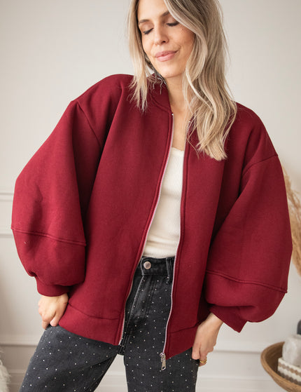 Snuggle Up Burgundy - Cardigan