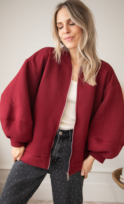 Snuggle Up Burgundy - Cardigan