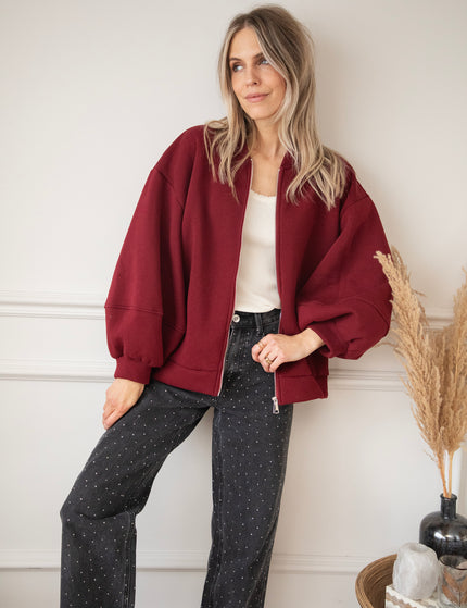 Snuggle Up Burgundy - Cardigan