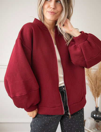 Snuggle Up Burgundy - Cardigan