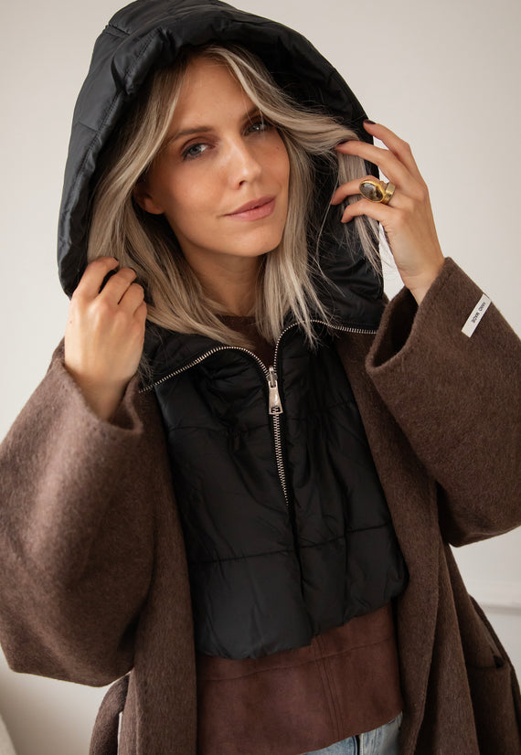 Kapuze - Petit Puff - Schwarz