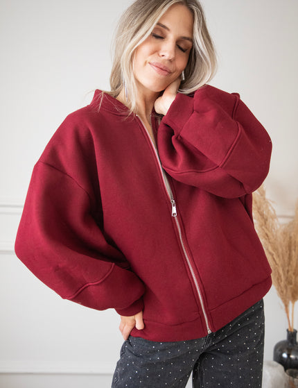 Snuggle Up Burgundy - Cardigan