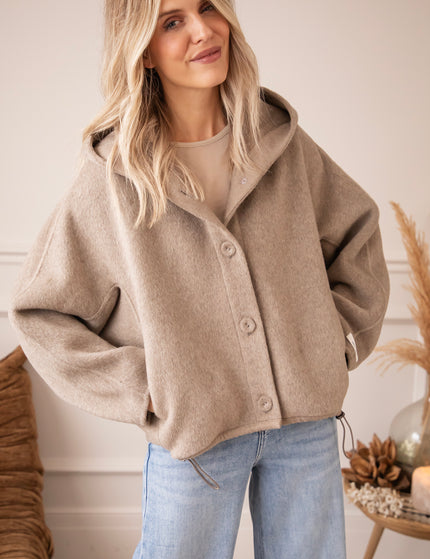 Mara Hooded Taupe - Jacket