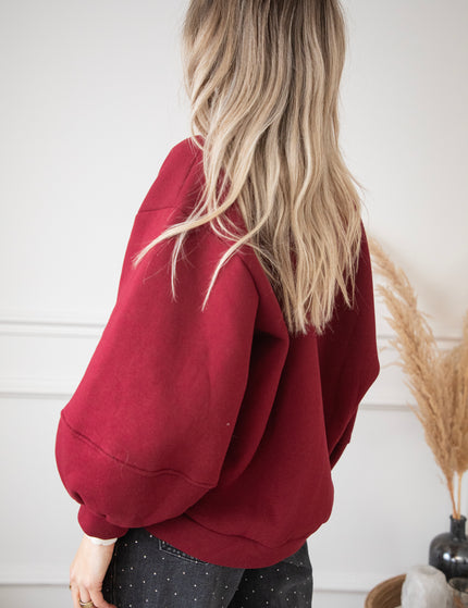 Snuggle Up Burgundy - Cardigan