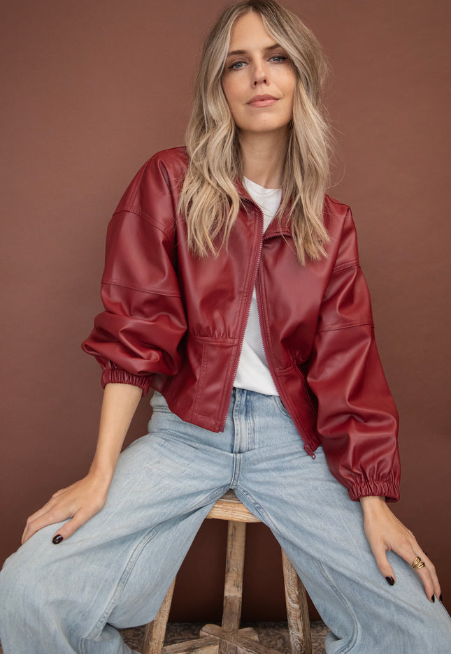 Love Leather Burgundy - Jacket