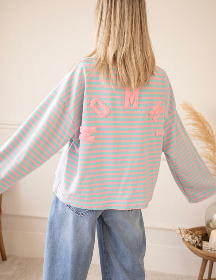 Sadie Stripe Mommy Sky Blue/Baby Pink - Longsleeve